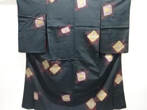 大正ロマン　花模様織り出し着物